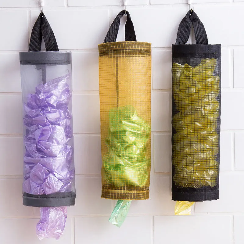 Hanging plastic bag organizer - practical storage