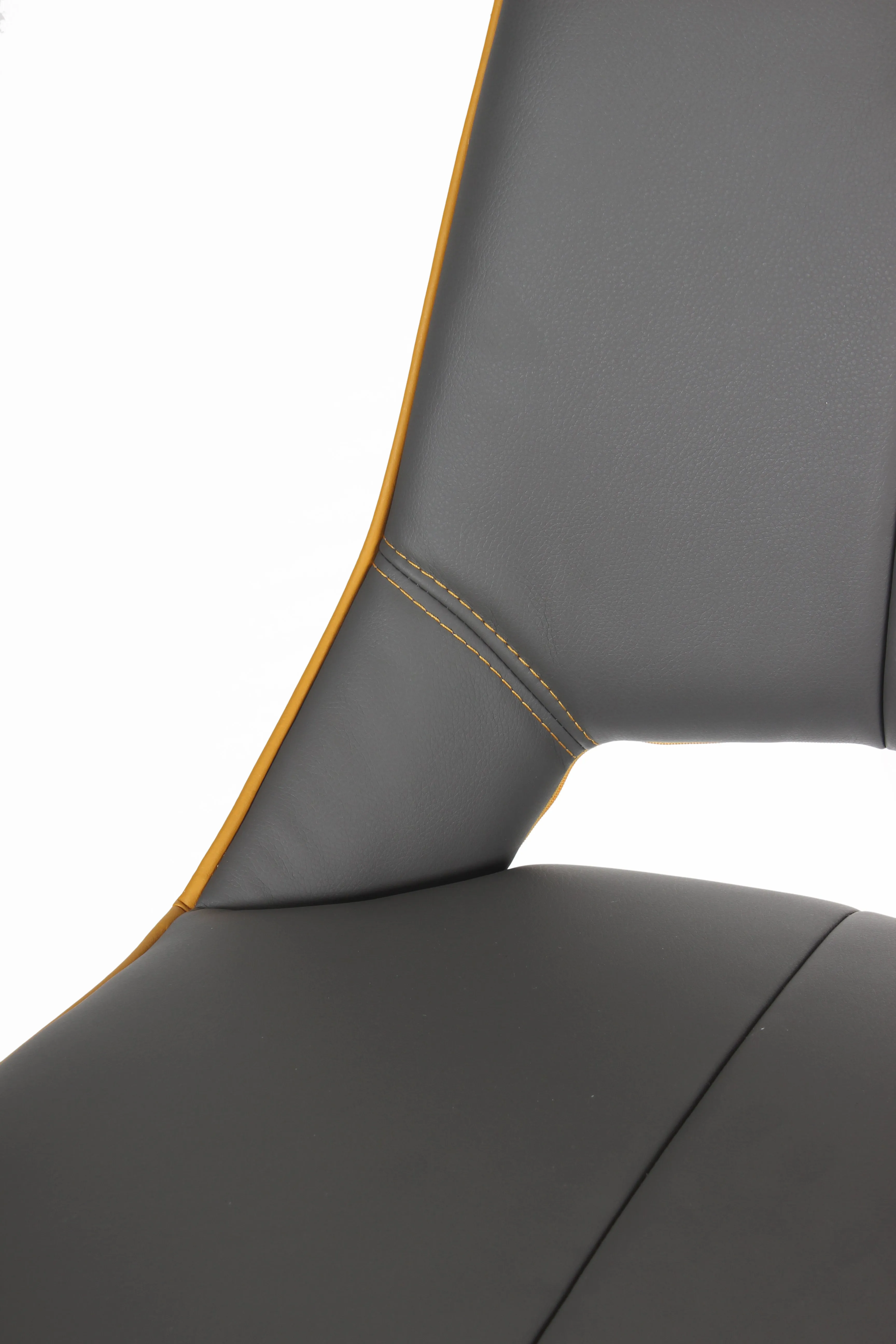 Hawksmoor Mako Graphite Grey Leather Match Swivel Bar Chair
