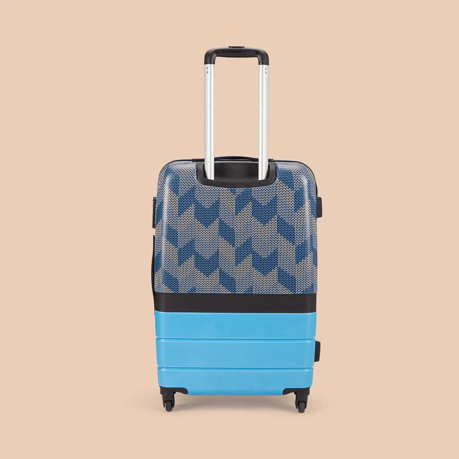 Himachal Chevron Blue Raahi Trolley Bag Combo