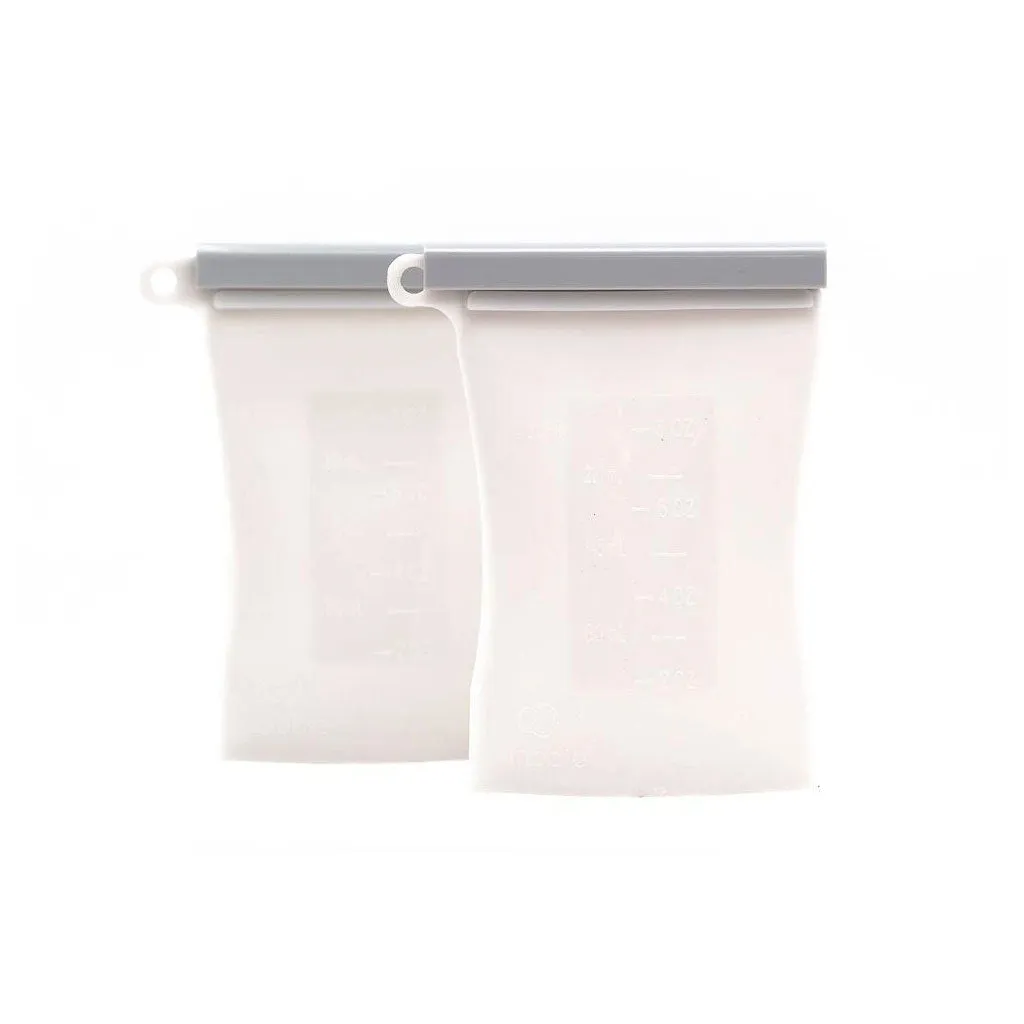 Junobie Silicone Breastmilk Storage Bag 2pk - Grey