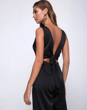 Kaios Cutout Jumpsuit in Black