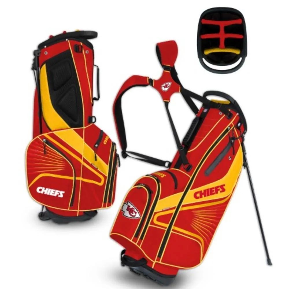 Kansas City Chiefs WinCraft "Grid Iron III" 6-Way Stand Golf Bag