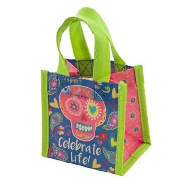 karma recycled tiny gift bag - sugar skulls