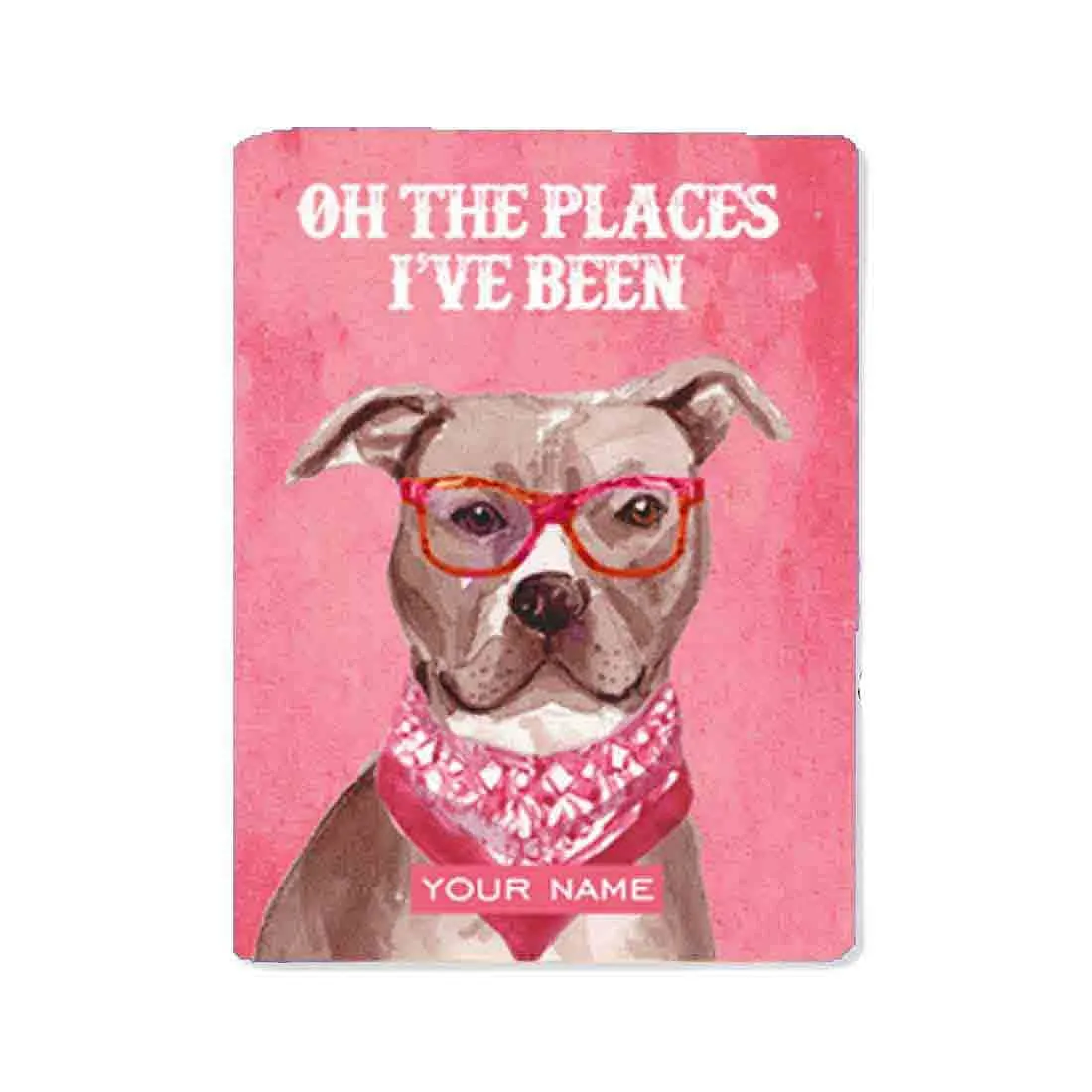 Kids Customized Passport Cover - Hipster Lab Pink