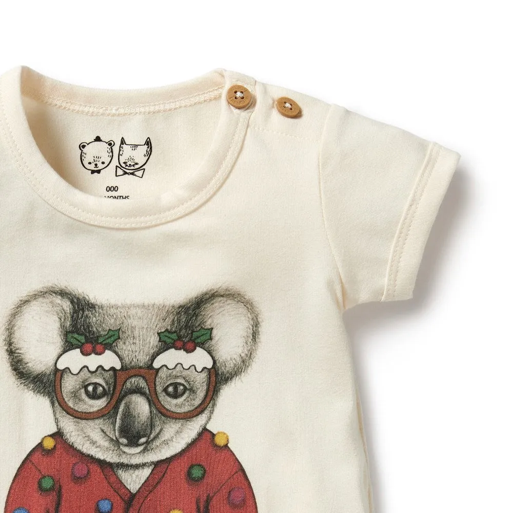 Koala Organic Christmas Bodysuit