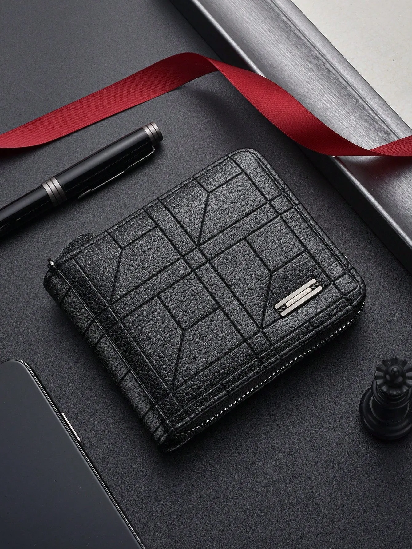 Korean-Style Fashionable Men Short Wallet, Classic Horizontal Design With Large Capacity And Multiple Card Slots For Business