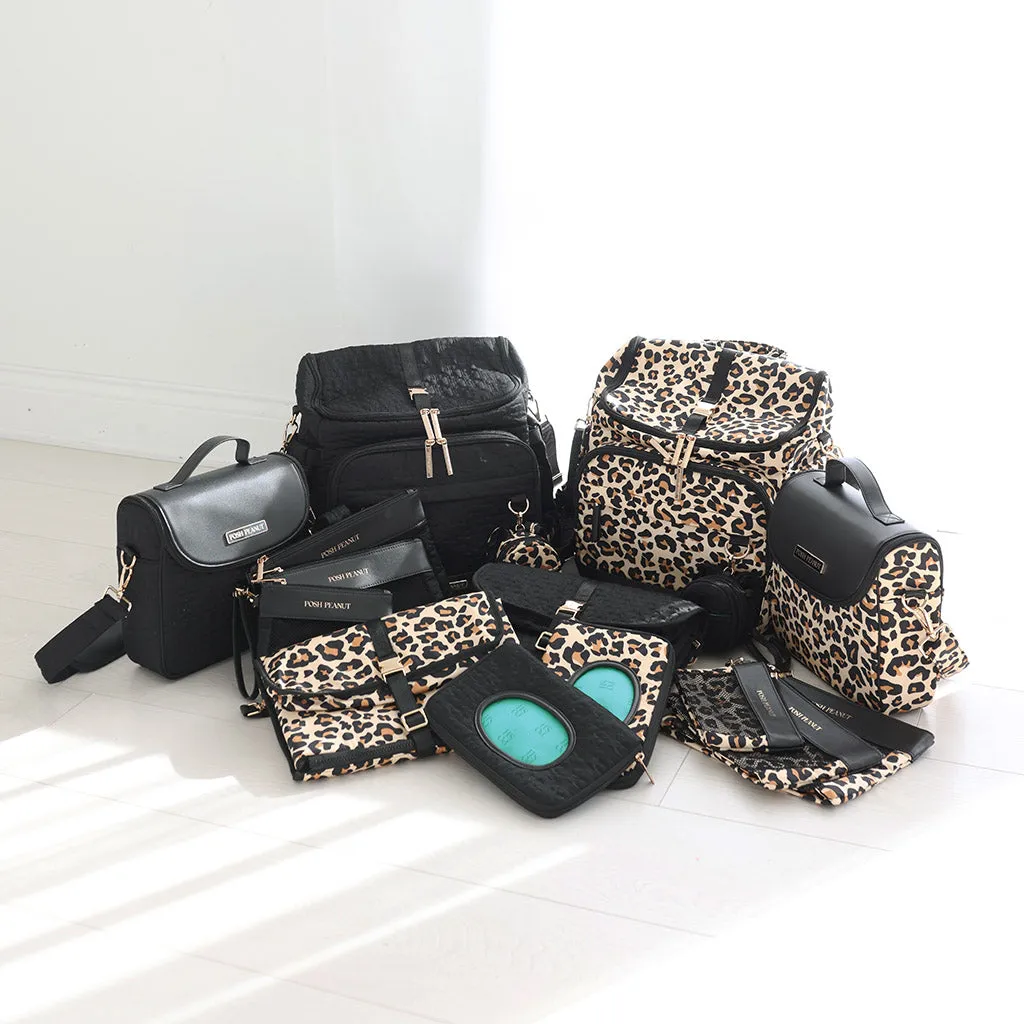 Lana Leopard Tan Organizing Pouches