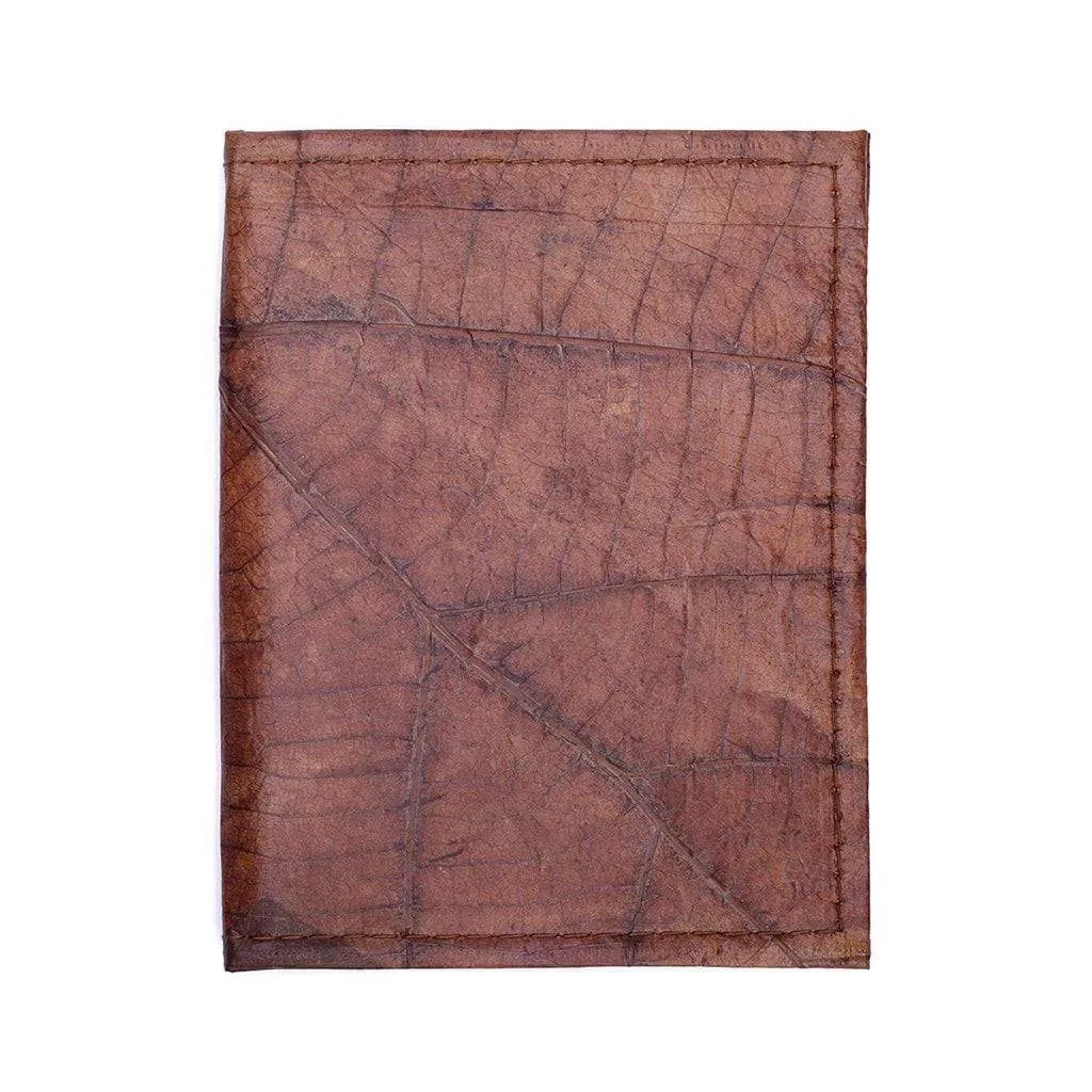 Leaf Leather Travel Wallet - Brown