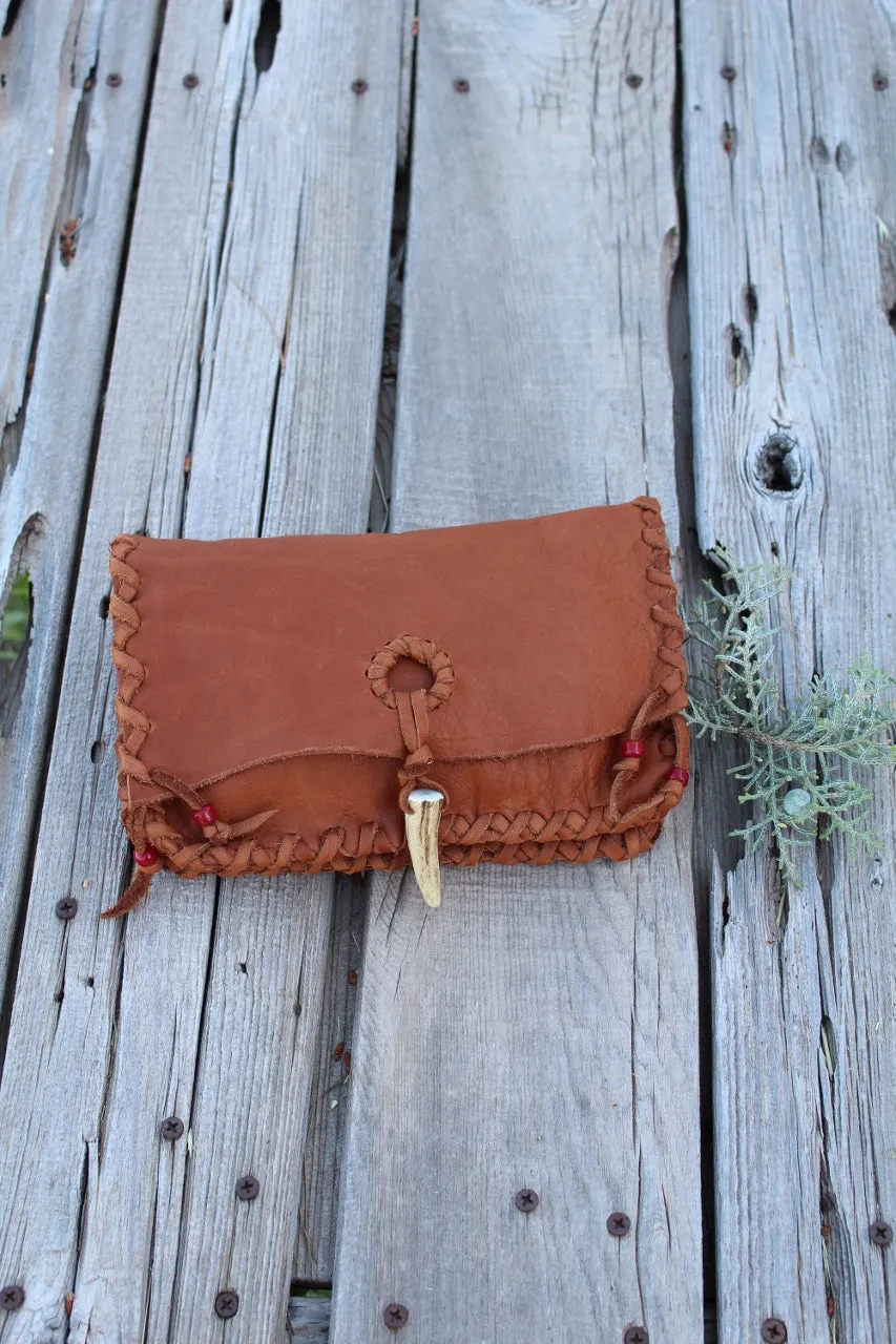 Leather clutch, large leather wallet