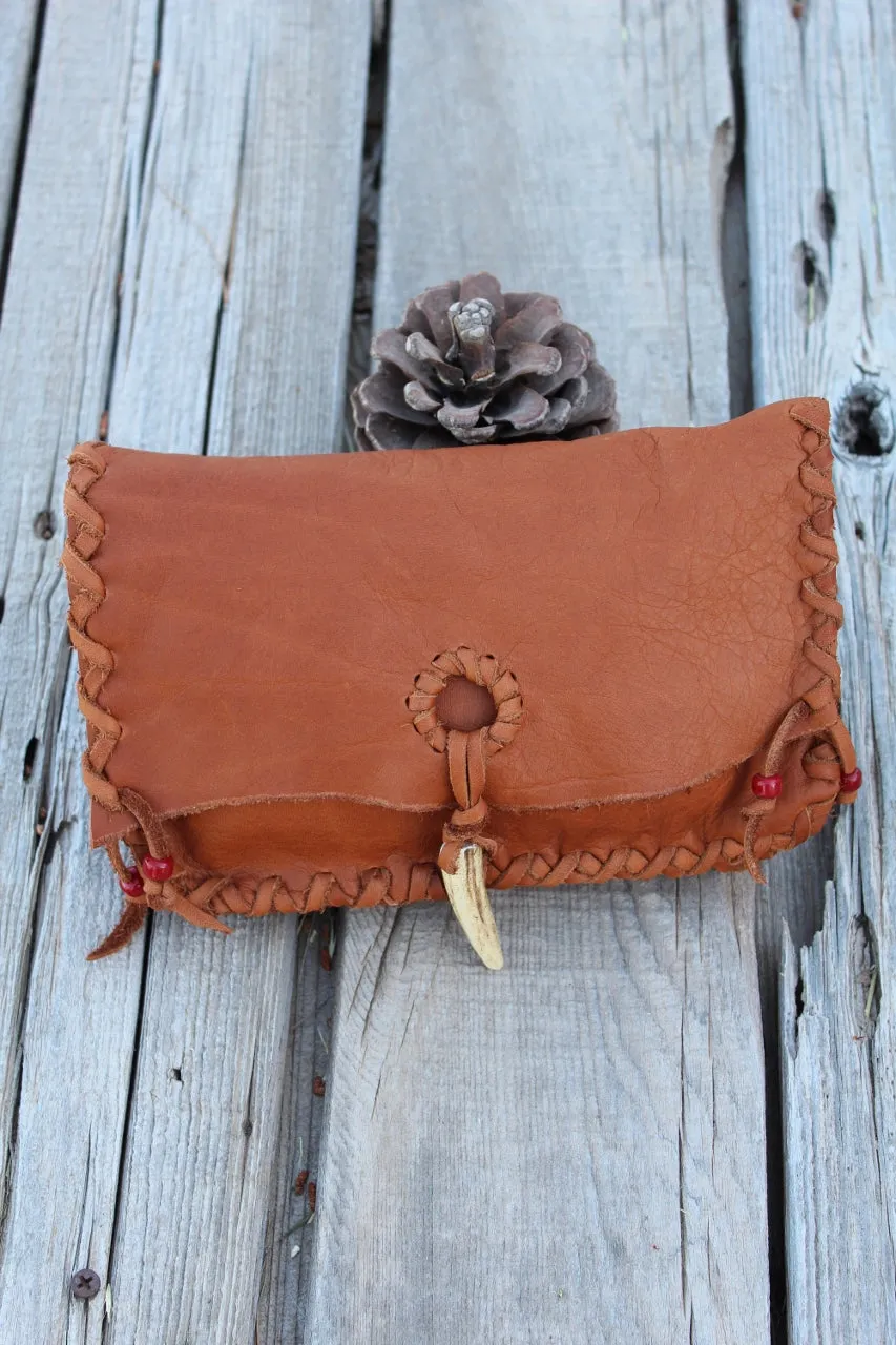 Leather clutch, large leather wallet