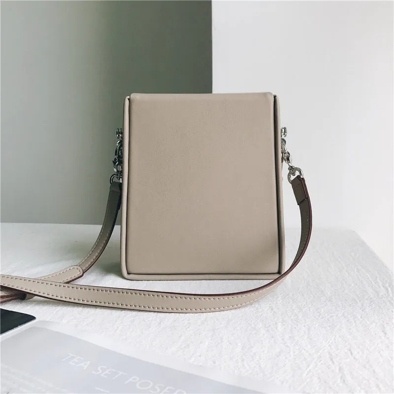 Leather Cross Body Box Phone Bag