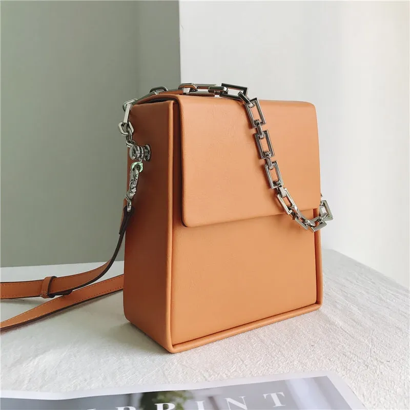 Leather Cross Body Box Phone Bag