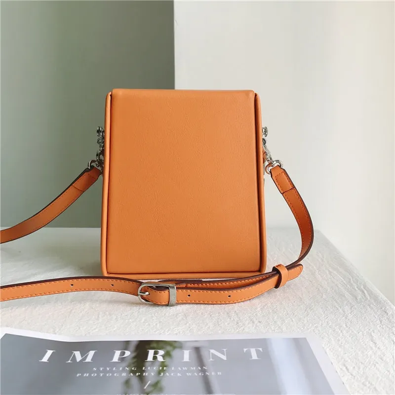 Leather Cross Body Box Phone Bag