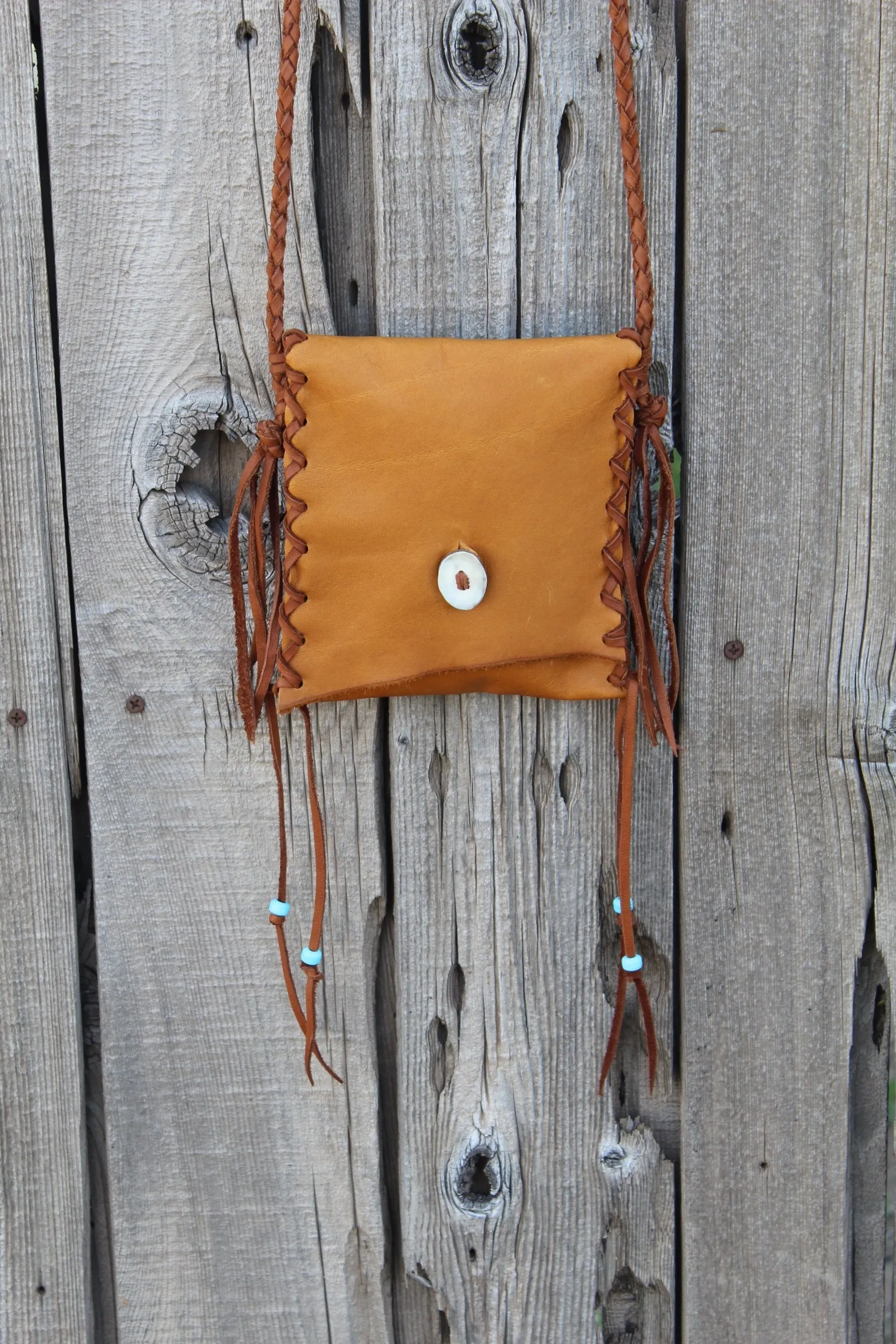 Leather crossbody handbag, simple leather purse