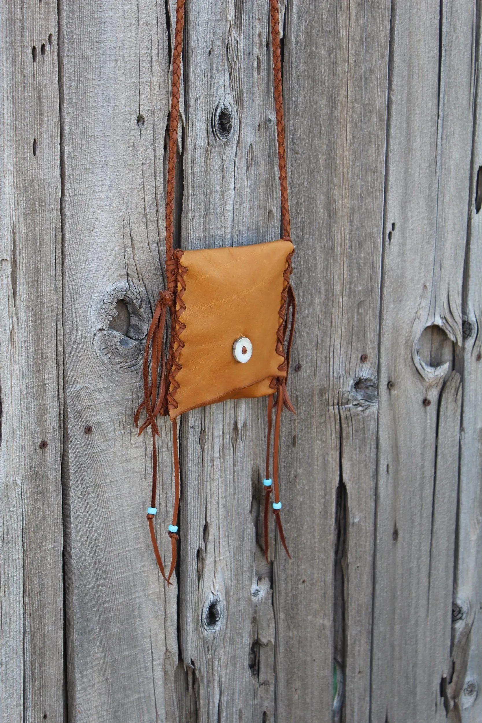 Leather crossbody handbag, simple leather purse