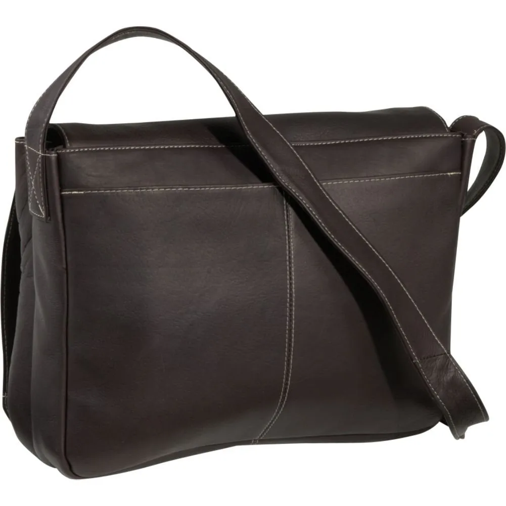 Leather Full Flap Laptop Messenger Bag