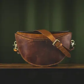 Leather Half-Moon Shoulder Bag