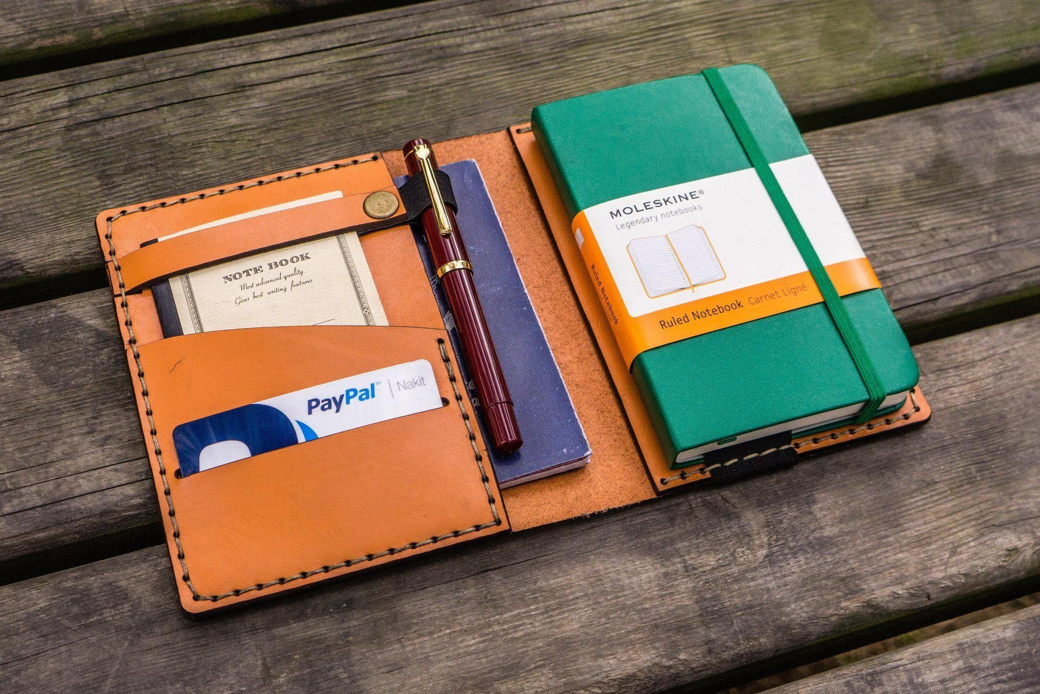 Leather Leuchtturm1917 A6 Notebook Cover - Orange