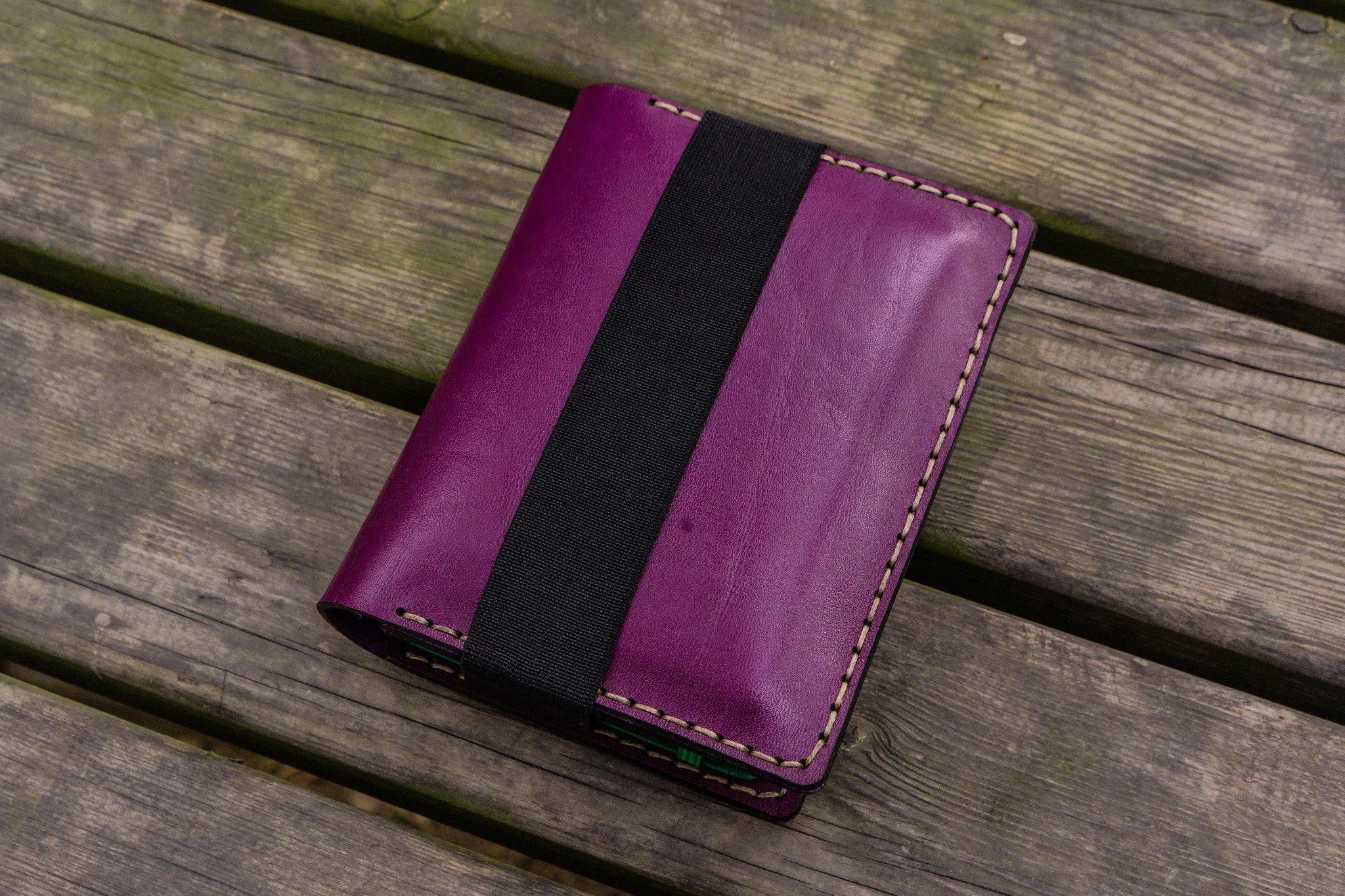 Leather Leuchtturm1917 A6 Notebook Cover - Purple