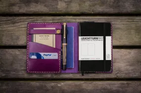 Leather Leuchtturm1917 A6 Notebook Cover - Purple