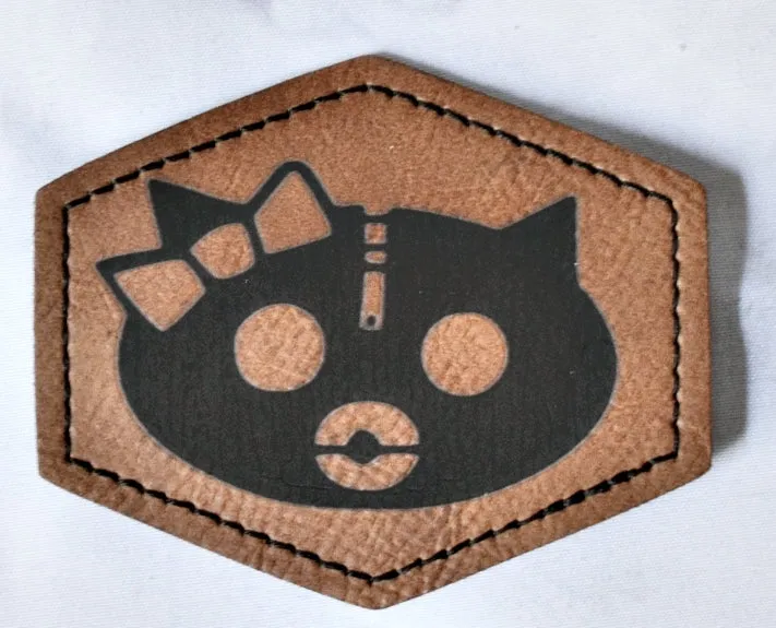 Leather Patches - Hello Kinky!   Baby Girl and Naughty Girl Patches!