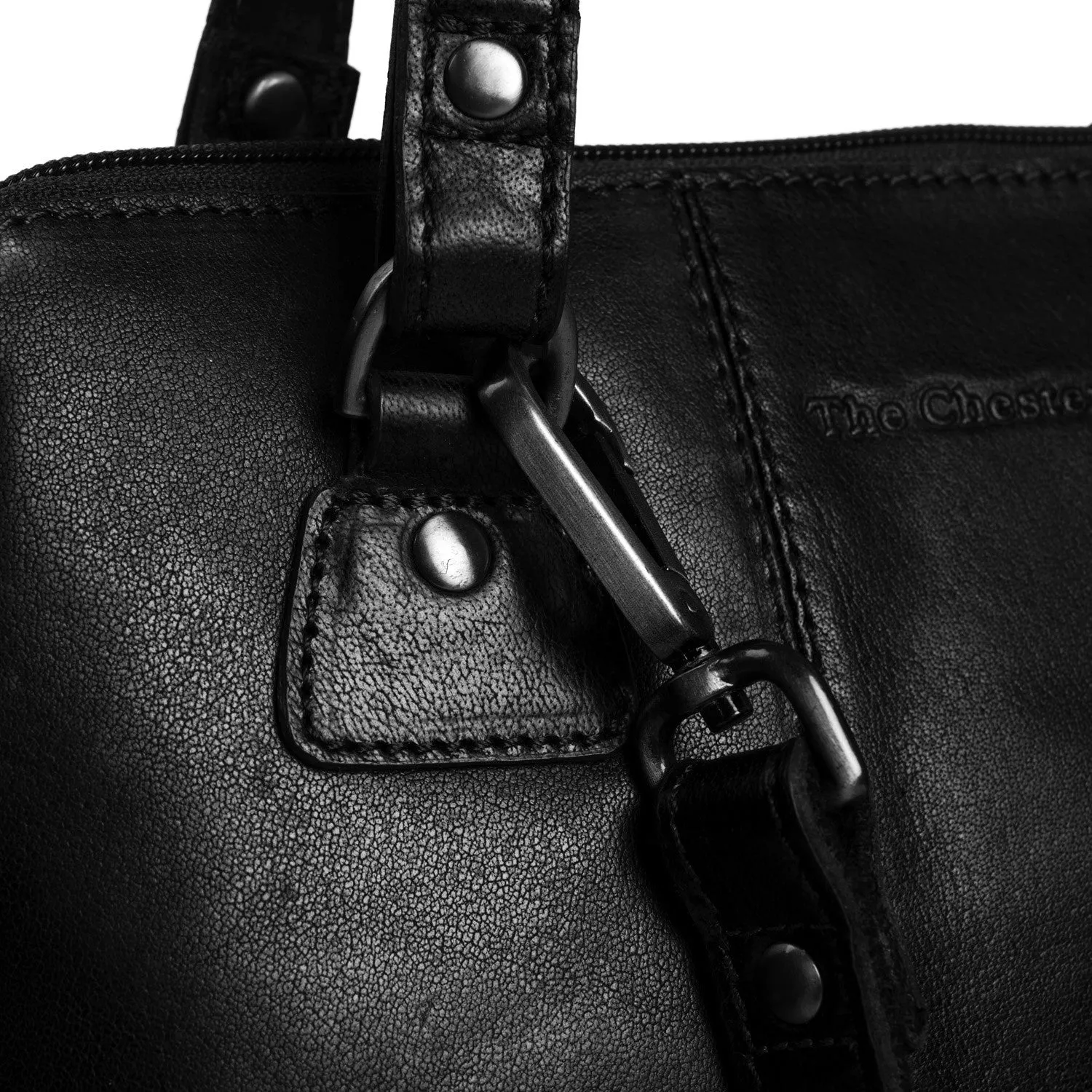 Leather Shoulder Bag Black Elly