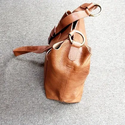 LEATHER URBAN HANDBAG MAPLE