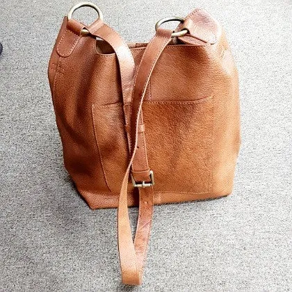 LEATHER URBAN HANDBAG MAPLE