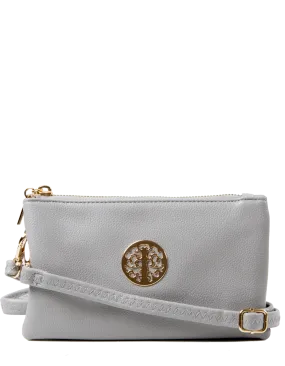 Light Grey Clutch Bag | Toni