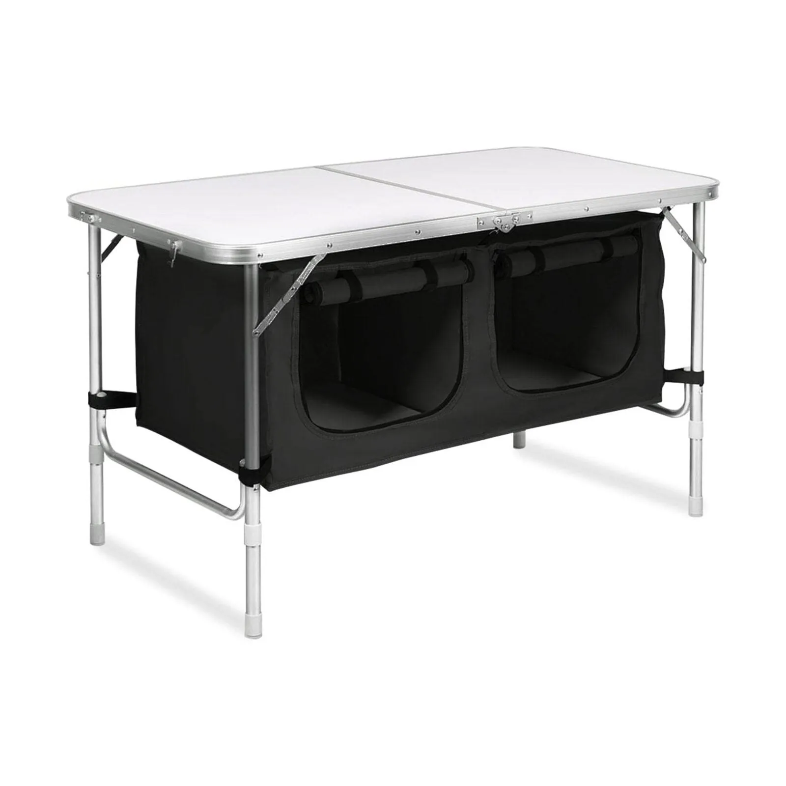 Lightweight Foldable Camping Table 120cm Silver, KILIROO