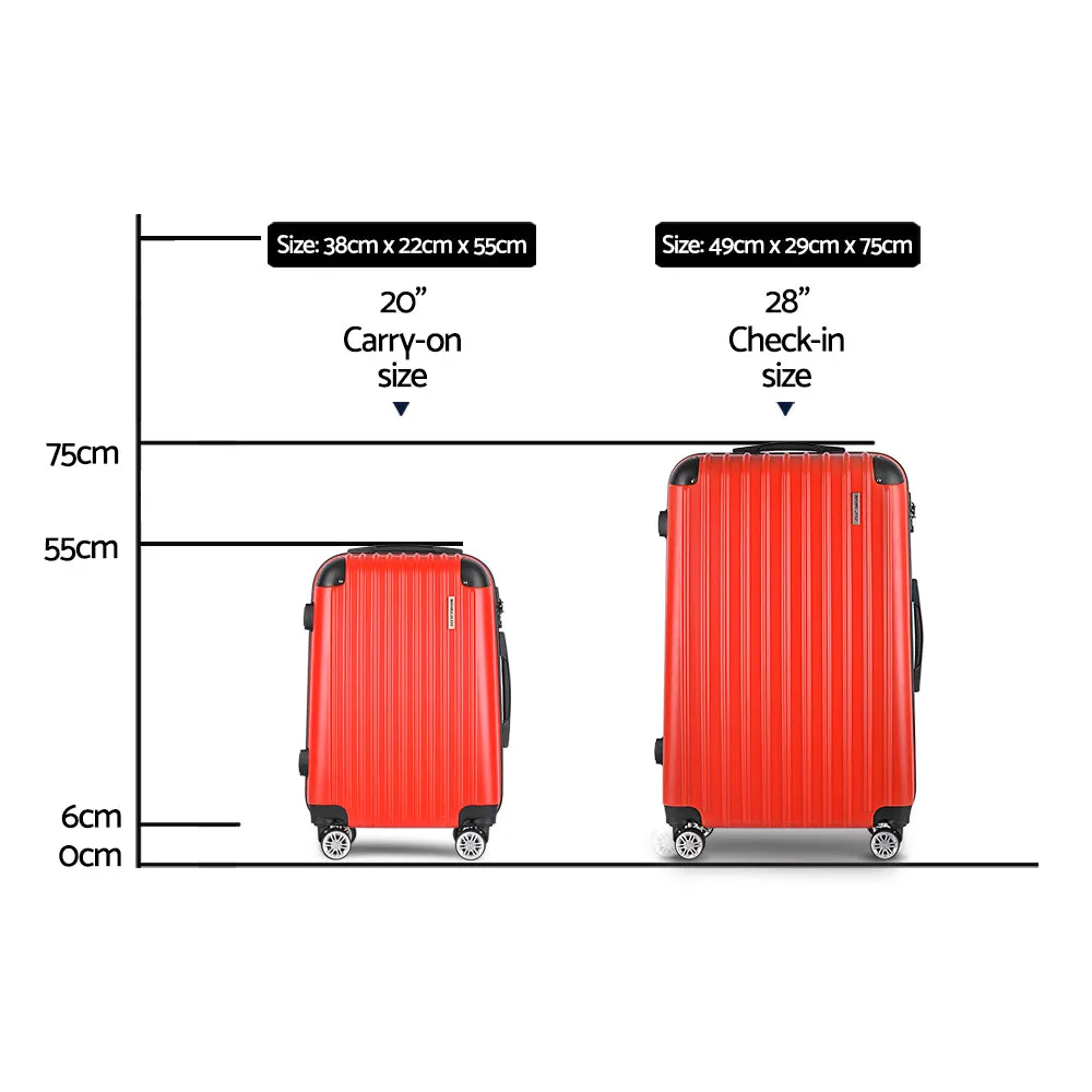 Lightweight Hard-Shell 2pc Luggage Set with TSA Locks - Wanderlite