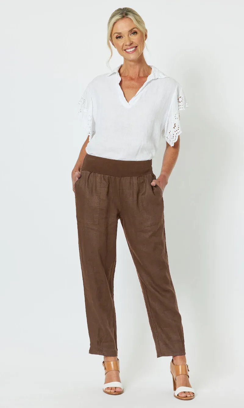 Linen Pant Jersey Waist Koko