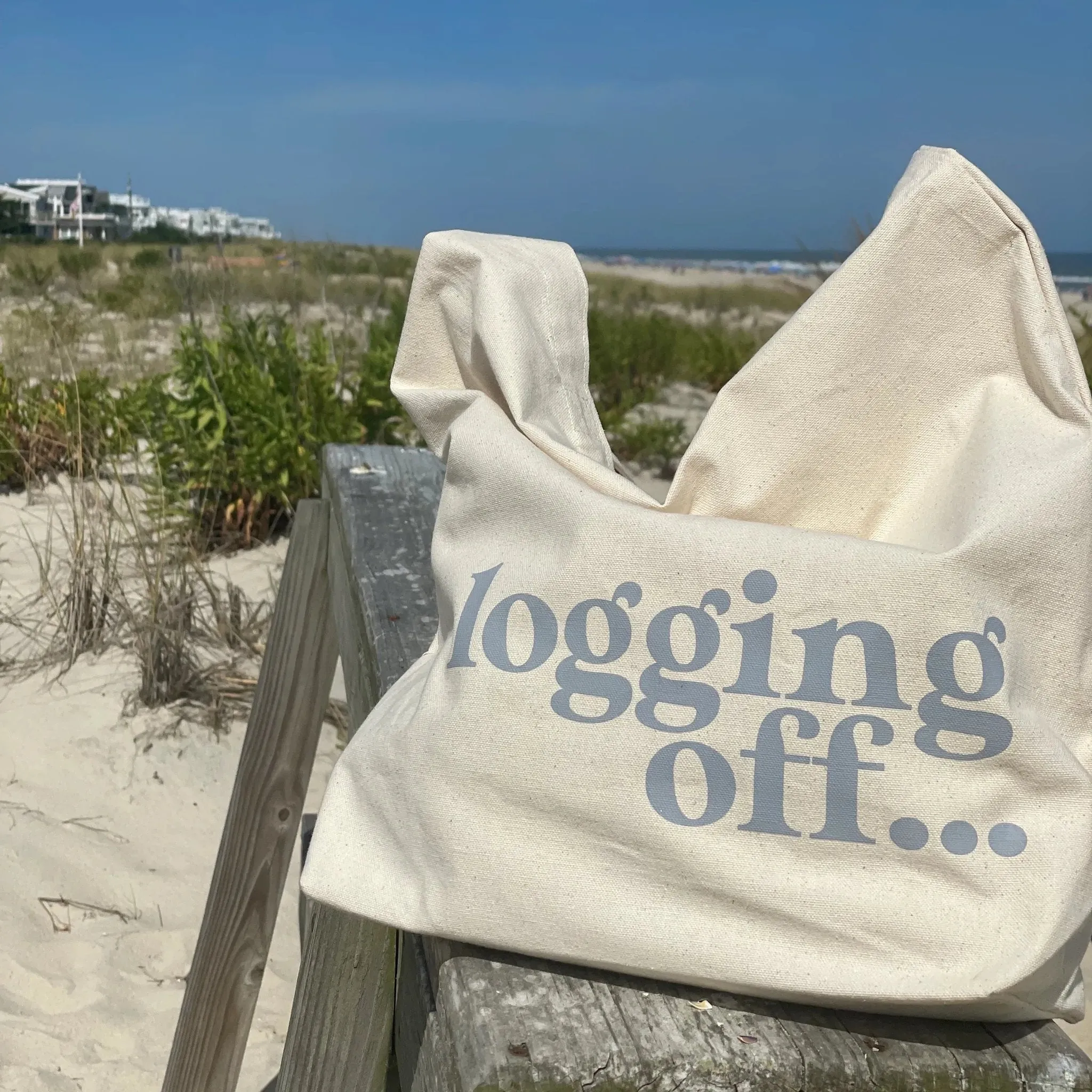 Logging Off Tote Bag