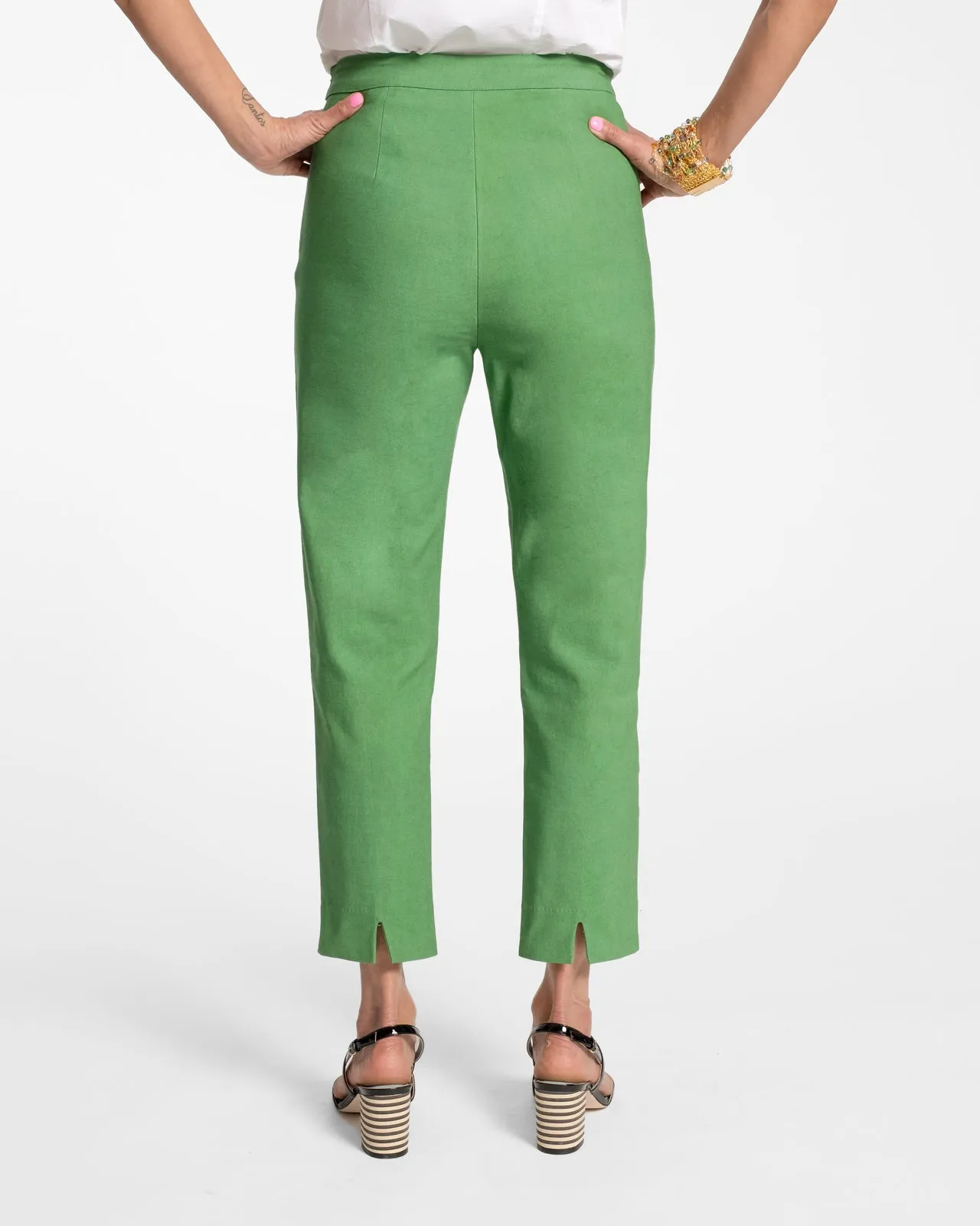 Lucy Pant Stretch Cotton Green