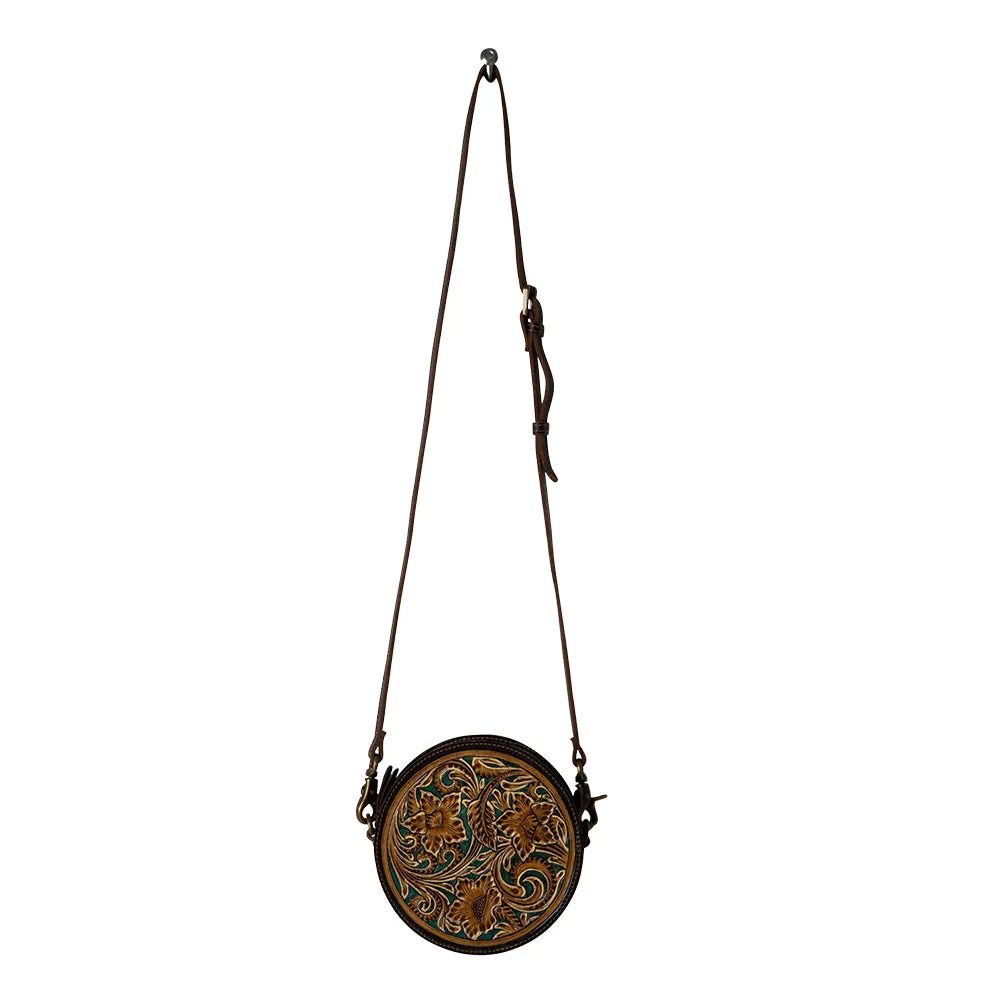 Magnolia Lane Hand-Tooled Round Bag