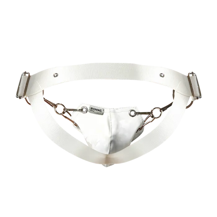 Male Basics Dngeon Snap Ring Mounted Penis Cup Jockstrap White Camo One Size