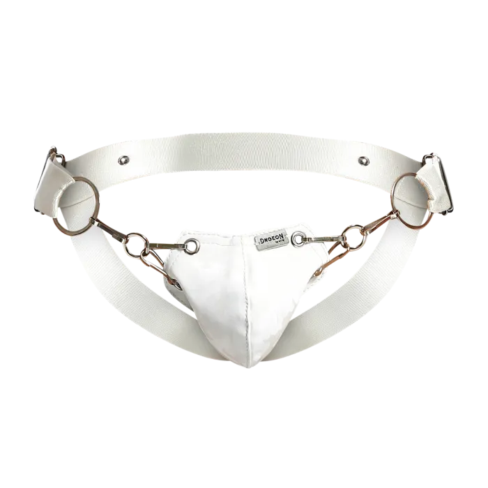 Male Basics Dngeon Snap Ring Mounted Penis Cup Jockstrap White Camo One Size