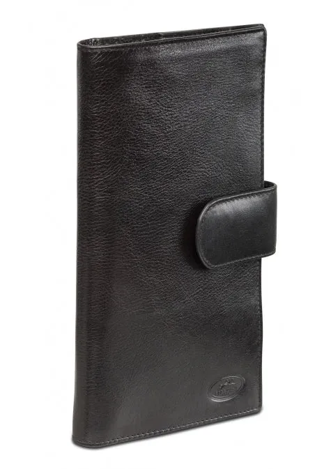 Mancini Leather Travel Wallet with Passport Pocket RFID