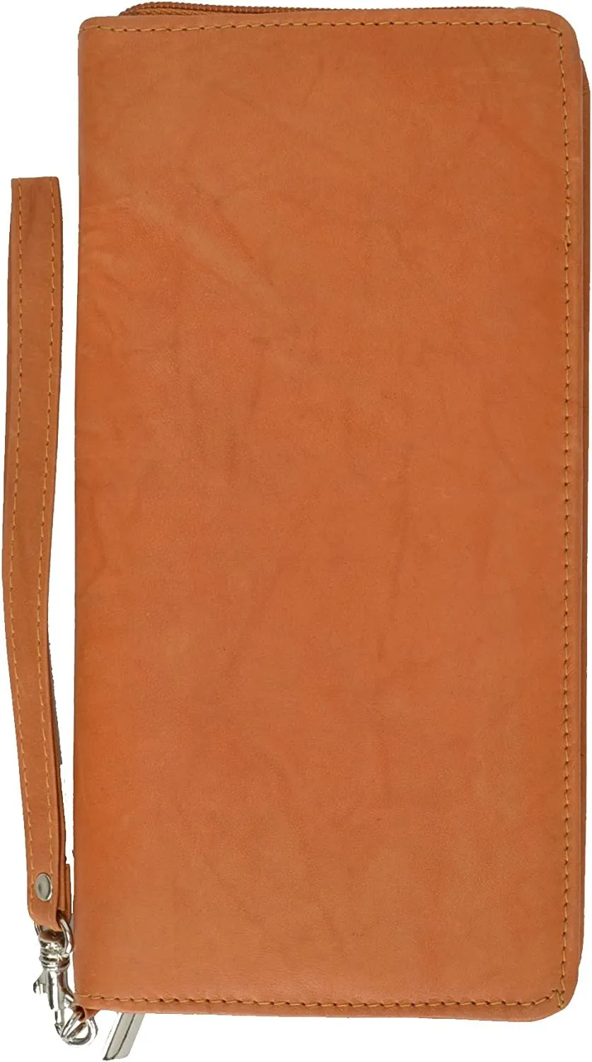 Marshal Top Grain Genuine Leather Travel Organizer Wallet Passport Holder