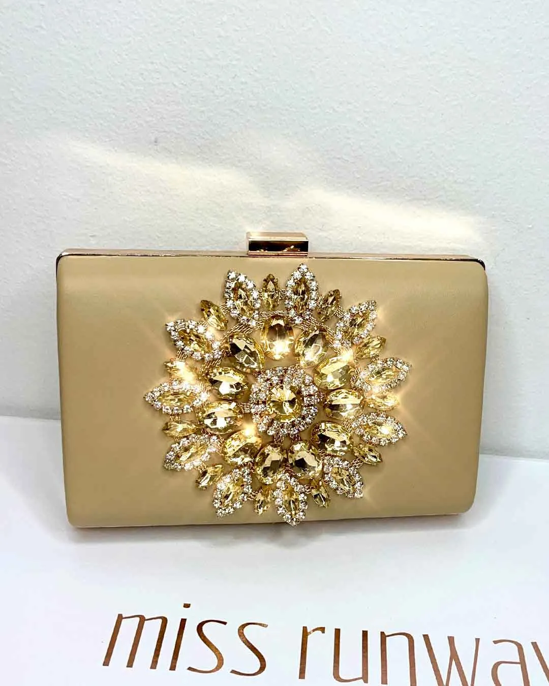 Maya Jewel Clutch - Gold