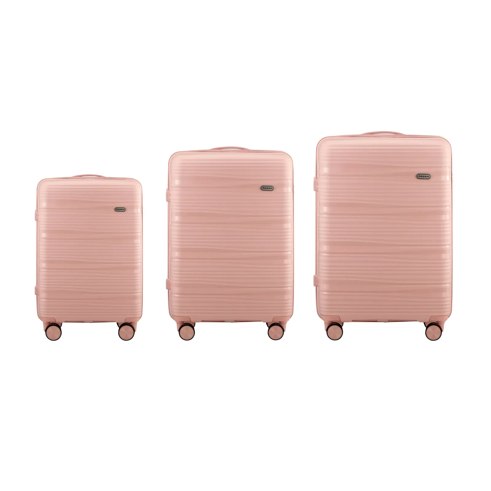 Mazam 3PCS Luggage Suitcase Trolley Set Travel PP Case TSA Lock Storage Pink