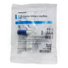 Mckesson Urinary Leg Bag 1000 MLDisposable X-Large