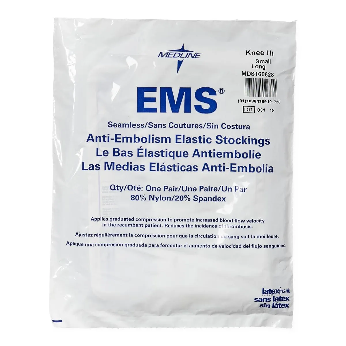 Medline EMS Knee-High Anti-Embolism Stockings