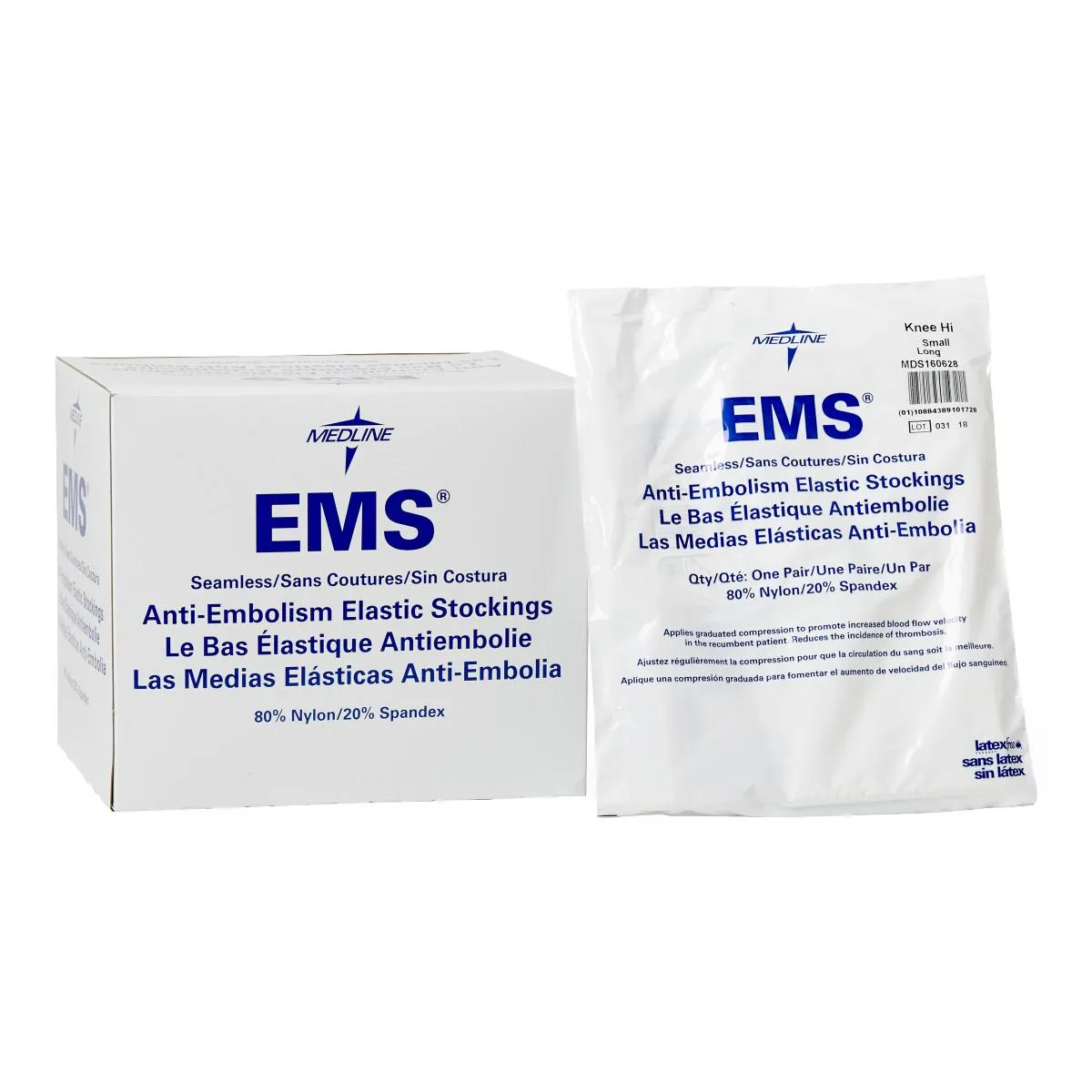 Medline EMS Knee-High Anti-Embolism Stockings