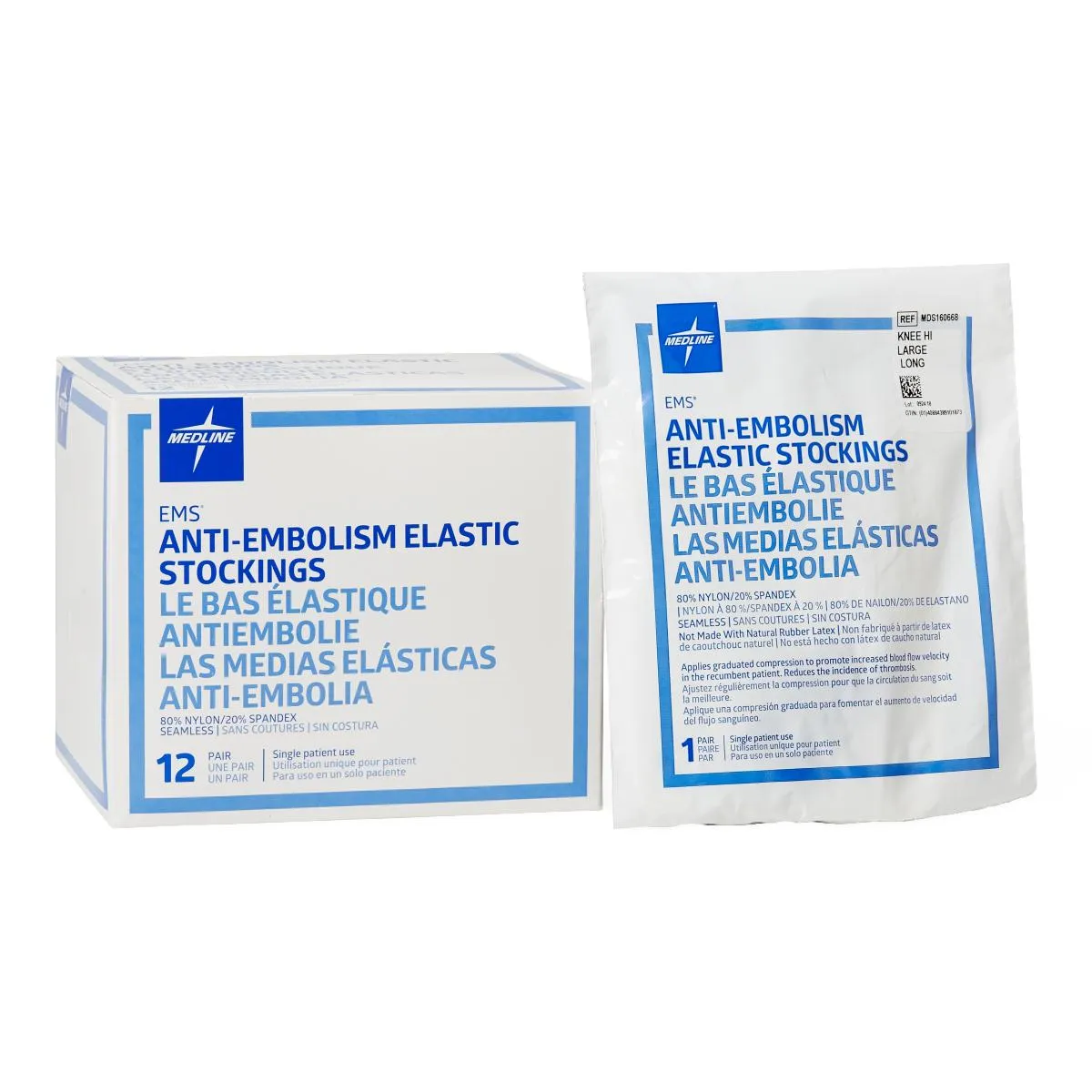 Medline EMS Knee-High Anti-Embolism Stockings