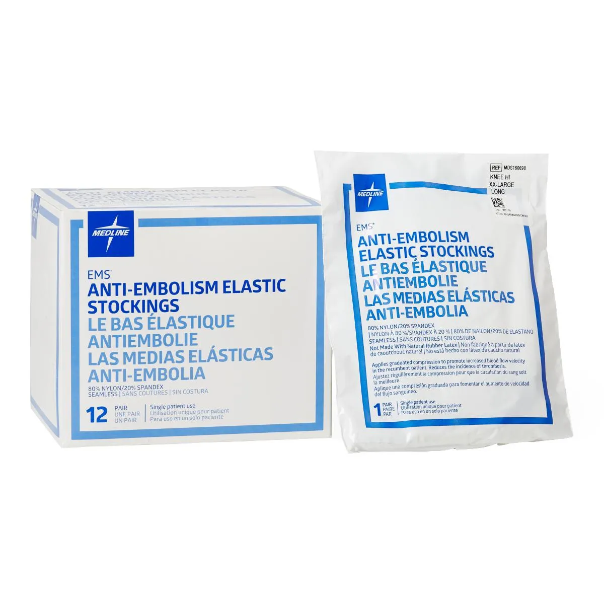 Medline EMS Knee-High Anti-Embolism Stockings