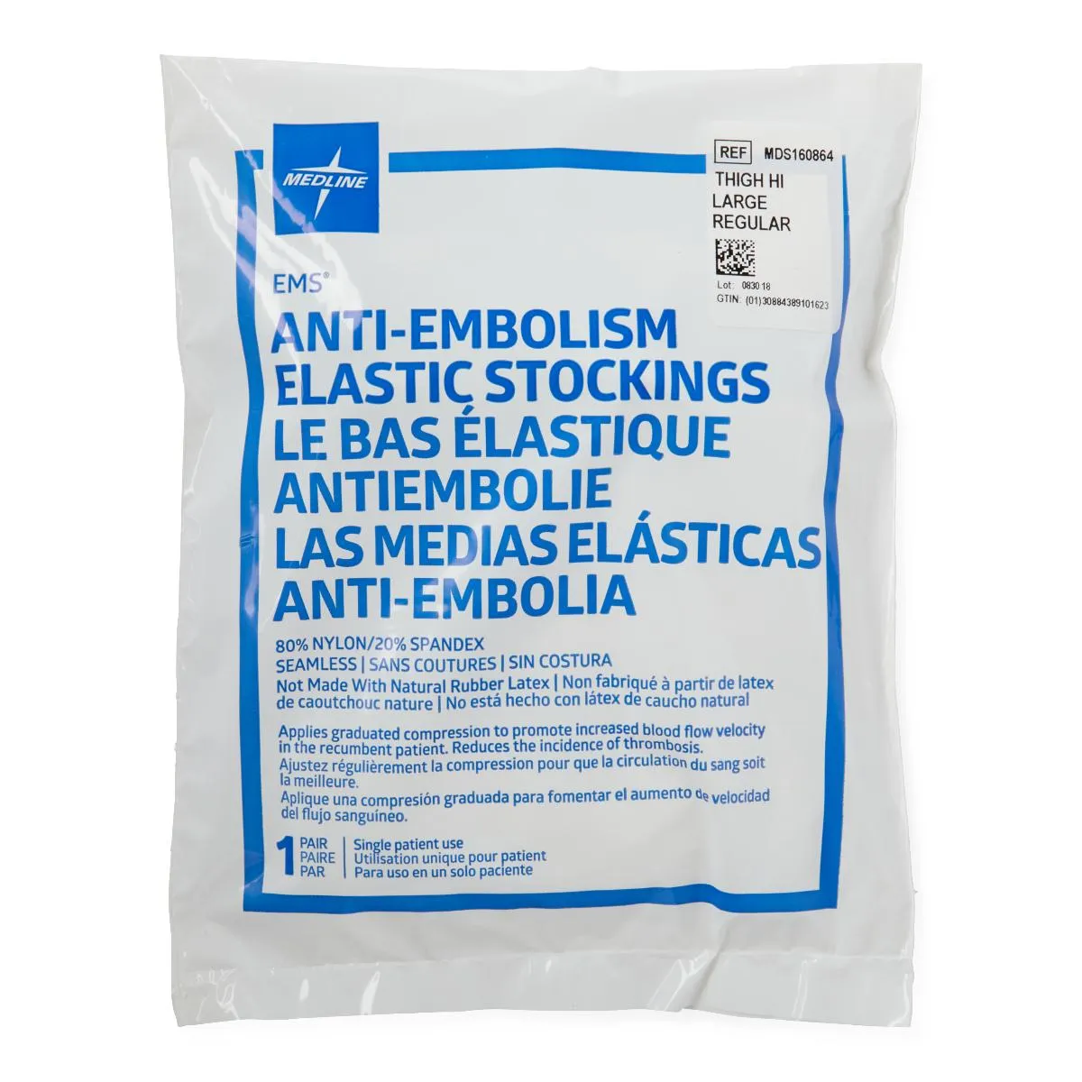 Medline EMS Thigh-High Anti-Embolism Stockings