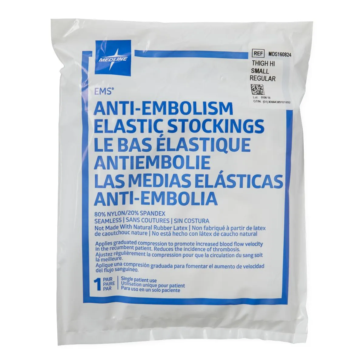 Medline EMS Thigh-High Anti-Embolism Stockings