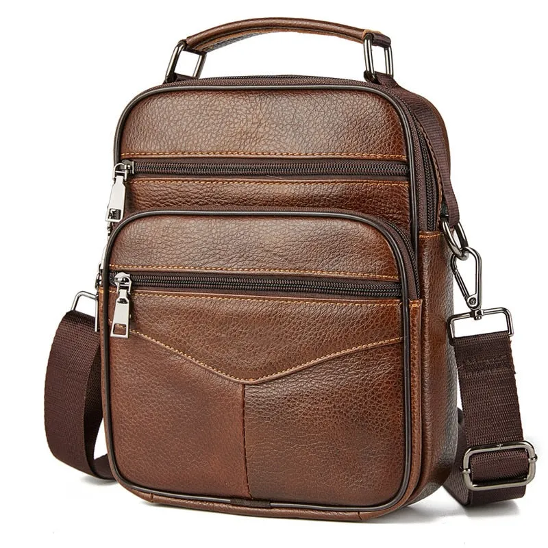 Men Genuine Leather Shoulder Bag