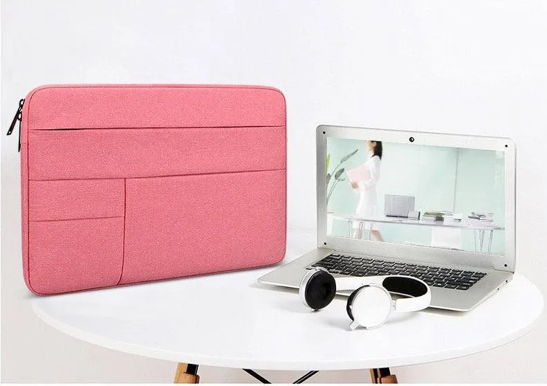 Men's Briefcase Designed Zipper Ultra Light Laptop Bag-Pink